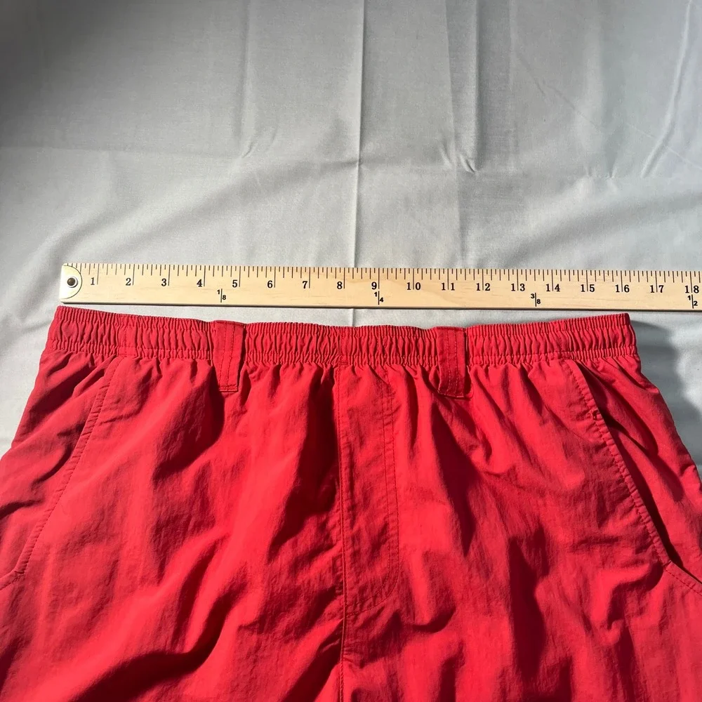 Columbia Shorts PFG Mens Medium 36‎ Red Nylon Fishing Outdoor Sportswear